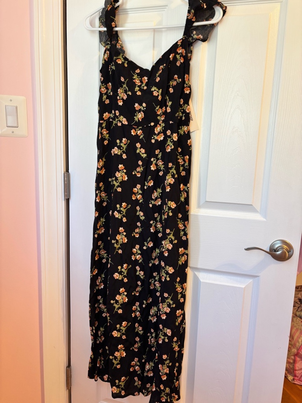 Black Rose Floral Maxi Dress
